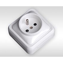 Prise murale FR 2P+T 10/16A 250V  (pour luminaire)