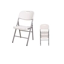 Chaise pliante blanc 45 x 50 x 88cm, épaisseur 4,5cm- HONGMA