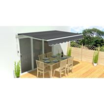 Store banne sans cassette 295 x 200 cm gris chine
