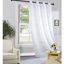 Voilage brodé polyester blanc 140×240 - DYLREV