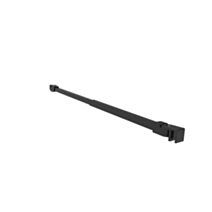 Barre de fixation en aluminium noir mat avec 2 côtés amovibles