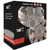 4 enjoliveurs 16 pouces S-800 Chrome ring - ALTIUM