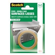 Adhésif de fixation surfaces lisses 5 m x 48 mm - SCOTCH