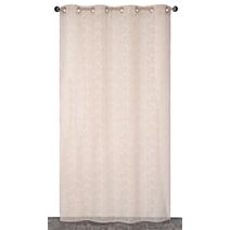 Voilage imprimé gomme 70's metalisé 140 x 240 cm naturel - CARPENTIER