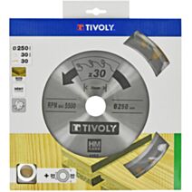 Lame de scie circulaire pour bois/plâtre Ø250 mm - TIVOLY