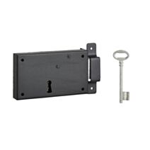 Serrure porte cave pêne demi-tour 140x80 droit 1 clé - THIRARD