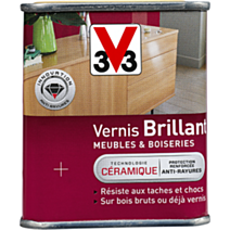 Vernis brillant meubles & boiseries chêne moyen 0,25 L - V33