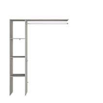 Kit combi blanc 40 cm mélaminé chêne - EKIPA