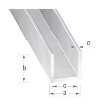 Profilé U alu anodisé incolore 20 x 20 x 20 x 1,5 mm int.17 2m - CQFD