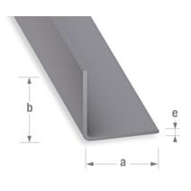 Cornière PVC gris alu 15 x 15 mm 2m - CQFD