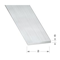 Profilé plat alu brut 40 x 2 mm 2,5m - CQFD