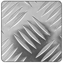 Tôle alu damier brut 1000 x 300 mm - CQFD