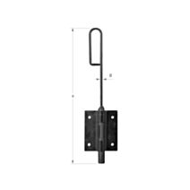 Verrou baïonnette D14 pêne 400mm zingué - CQFD