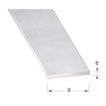 Profilé plat alu anodisé incolore 20 x 2 mm 2,5m - CQFD