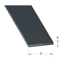 Profilé alu laqué anthracite 20 x 2 mm 2,5m - CQFD
