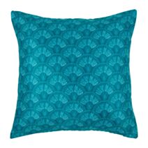 Housse de coussin carrée Ravinala 40 x 40 cm bleu - OSTARIA