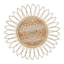 Horloge rotin Mandala Ø60 cm nature - OSTARIA