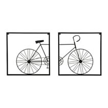 Set de 2 décorations murales métal Bicyclette 80,5 x 40 cm métal - OSTARIA