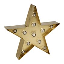 Décoration à poser led Etoile 25 x 24 cm métal doré - OSTARIA