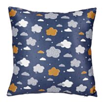Housse de coussin carrée Nuage 40 x 40 cm gris - OSTARIA