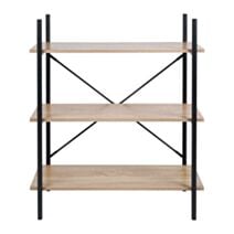 Etagère industrielle 3 niveaux métal/bois 80 x 35 x 96 cm - OSTARIA