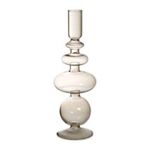 Photophore Rétro Ø7 x H24 cm verre gris- OSTARIA