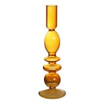 Photophore rétro Ø7 x 22 cm verre orange - OSTARIA