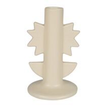 Bougeoir contemporain Ø9 x H15 cm grès 2 assortis - OSTARIA