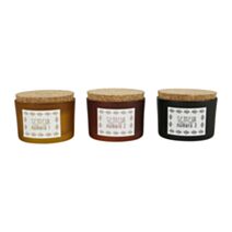 Set de 3 bougies en pot Senteurs Ø7,5 cm marron - OSTARIA 