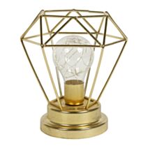 Lampe à piles Atom Ø14 x H16,5 cm métal doré - OSTARIA