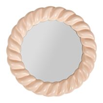Miroir Bubble tressé Ø17 cm rose - OSTARIA