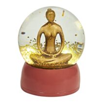 Boule à neige Zen Ø10 x H12,5 cm verre terracotta - OSTARIA