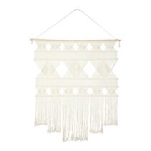 Décoration murale Boho 80 x 100 cm coton macramé - OSTARIA 