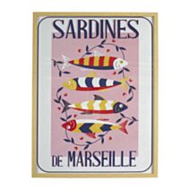 Affiche encadrée Sardines 47 x 62 cm 2 assortis - OSTARIA