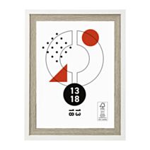 Cadre photo Cali marron/blanc 13 x 18 cm - OSTARIA