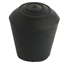 Embout rond exterieur caoutchouc noir d25 x4