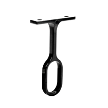 Support penderie milieu fixe 30X15 noir