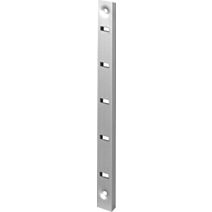 Crémaillère à encastrer 2000 x 14mm aluminium ton argent - CIME