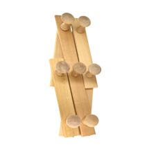 Patère extensible 7 têtes hêtre brut - CIME