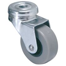 Roulette pivotante à œil caoutchouc gris non tâchant Ø42mm charge 30kg - CIME