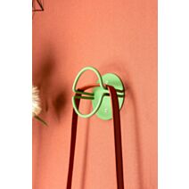 Patère filaire rond 1 tête acier vert botanique 58 x H100 mm - CIME