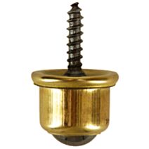 Roulette pivotante à vis tirefond acier laitonné Ø14mm charge 12kg - CIME