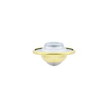 Roulette fonctionelle fixe bille en applique acier laitonné Ø14mm charge 10kg - CIME