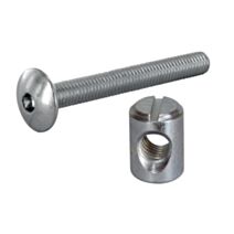 Vis tête fraisée 6x50+plot 10x14mm acier zingué x4
