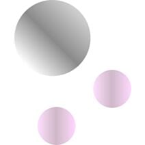 3 miroirs Rosales argent/teinté rose - MPGLASS 