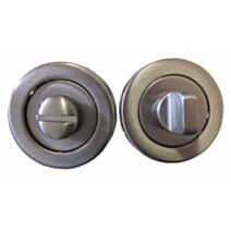 Set de 2 rosaces à verrou Cosy zamack nickelé satiné Ø50 mm - CHAINEY