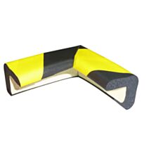 Protection coins nbr 30x30mm-epaisseur  8mm noir / jaune -70x70mm