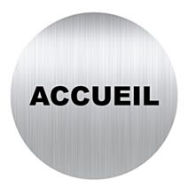 Panneau aluminium adhesif ø80mm accueil