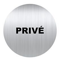 Panneau aluminium adhesif ø80mm privé