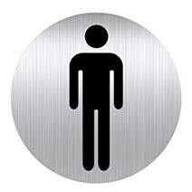 Panneau aluminium adhesif ø80mm toilettes hommes